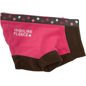 Highline Fleece Coat-Pink and Brown With Polka Dots (size: Size 22)